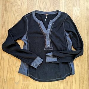 Free People Solid Carley Henley